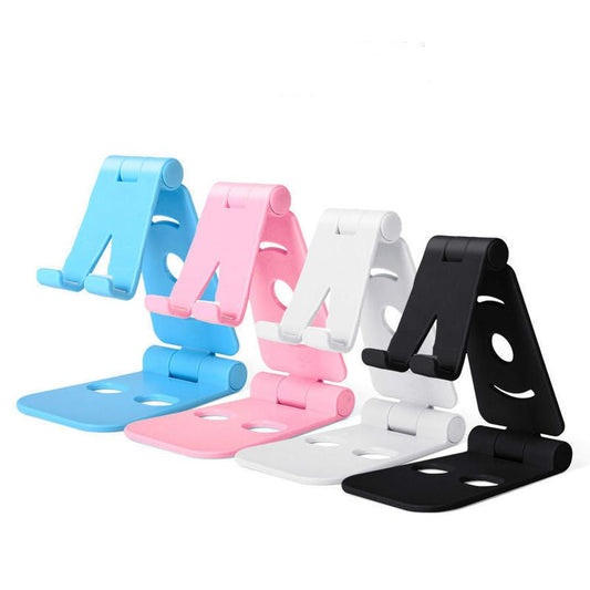 JMT-949066 Dual-Folding Mobile Desktop Stand for Phones and Tablets - Available in Black, White, Pink, and Blue