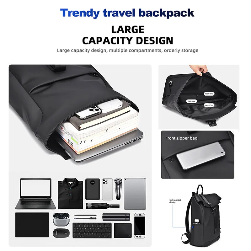 JMT-949386 Fashionable 17-Inch Outdoor Leisure Backpack for Students and Travel