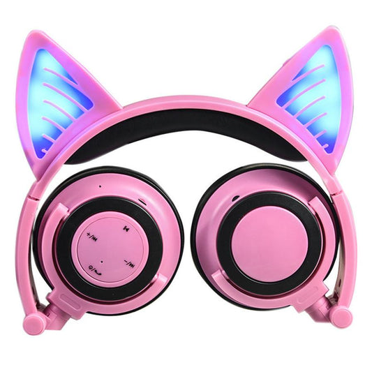 JMT-949706 Illuminated Foldable Over-Ear Wireless Bluetooth Headphones with Microphone