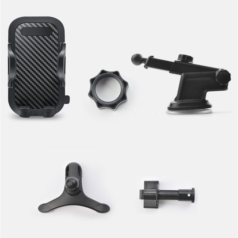 JMT-950218 Carbon Fiber Car Phone Holder - Anti-Vibration, Anti-Skid for 4.0-7.0 inch Devices
