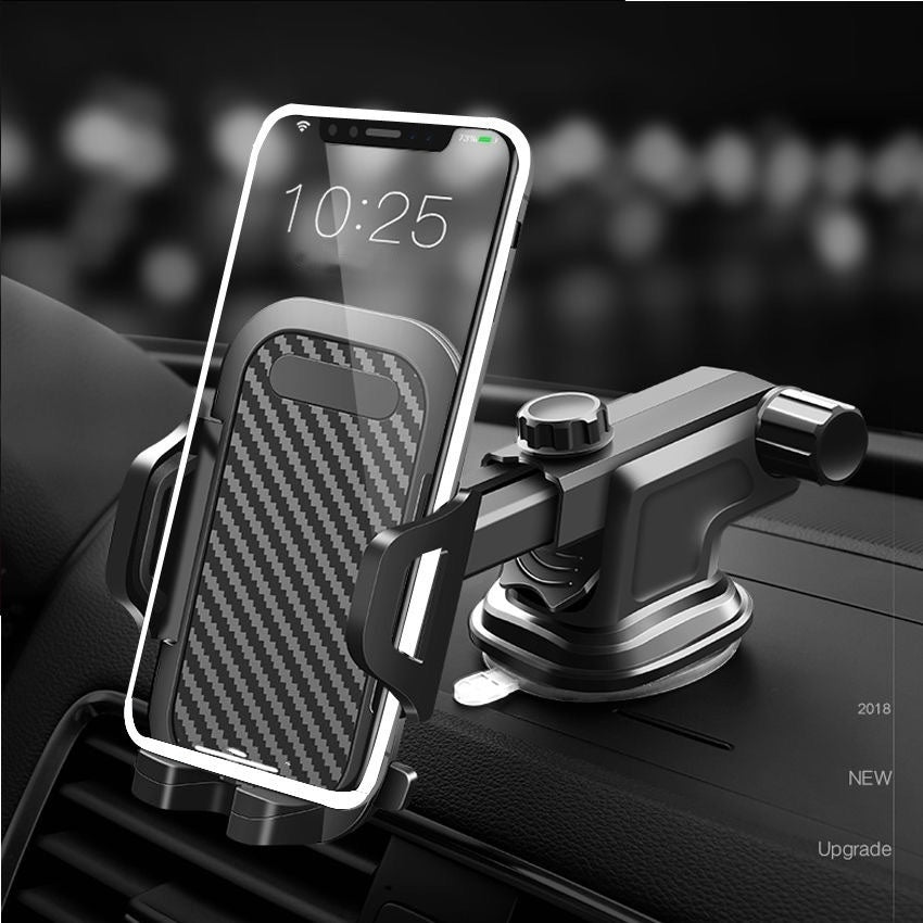 JMT-950218 Carbon Fiber Car Phone Holder - Anti-Vibration, Anti-Skid for 4.0-7.0 inch Devices