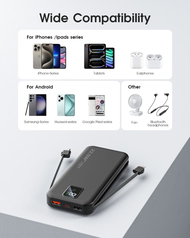 JMT-950538 Portable AC-02F Power Bank – Sleek Design, Lightweight and Convenient Charging Solution