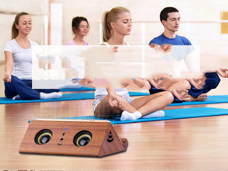 JMT-950538 Wooden Wireless Speakers with Built-in Lithium Battery and Intelligent Induction, 10W Output, 8-Hour Playtime, 3.5MM Connection