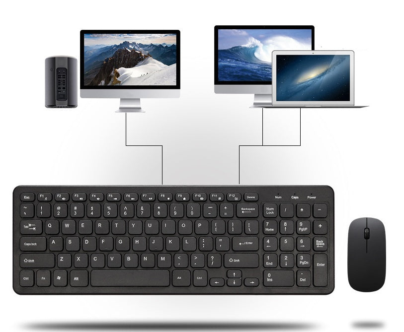 JMT-950986 Wireless Keyboard and Mouse Set with Adjustable DPI and Ergonomic Design, Silent Operation, Chocolate Keycaps