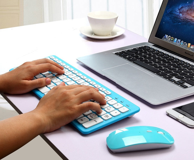 JMT-950986 Wireless Keyboard and Mouse Set with Adjustable DPI and Ergonomic Design, Silent Operation, Chocolate Keycaps