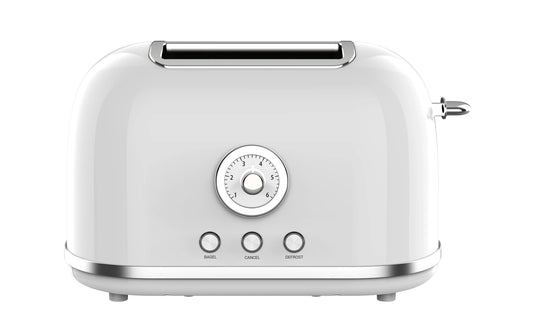 JMT-951178 Retro Style 2-Slice Bread Toaster with Dust Cover for Household Use