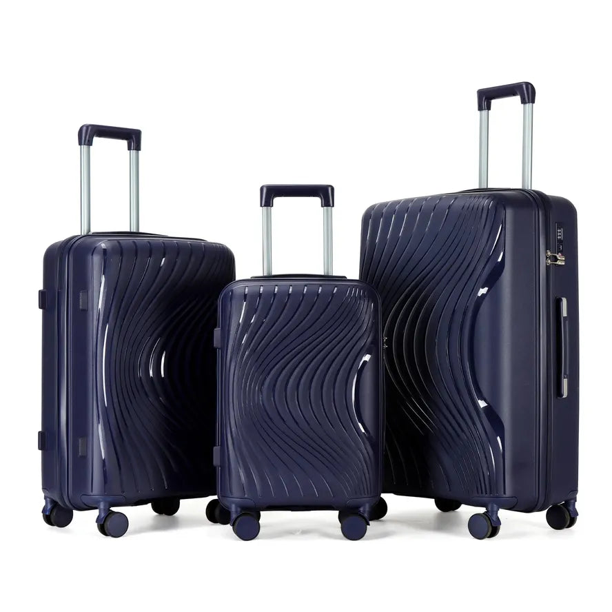 JMT-951242 Lightweight Hard Shell Travel Luggage Set - Durable PP Material Suitcase