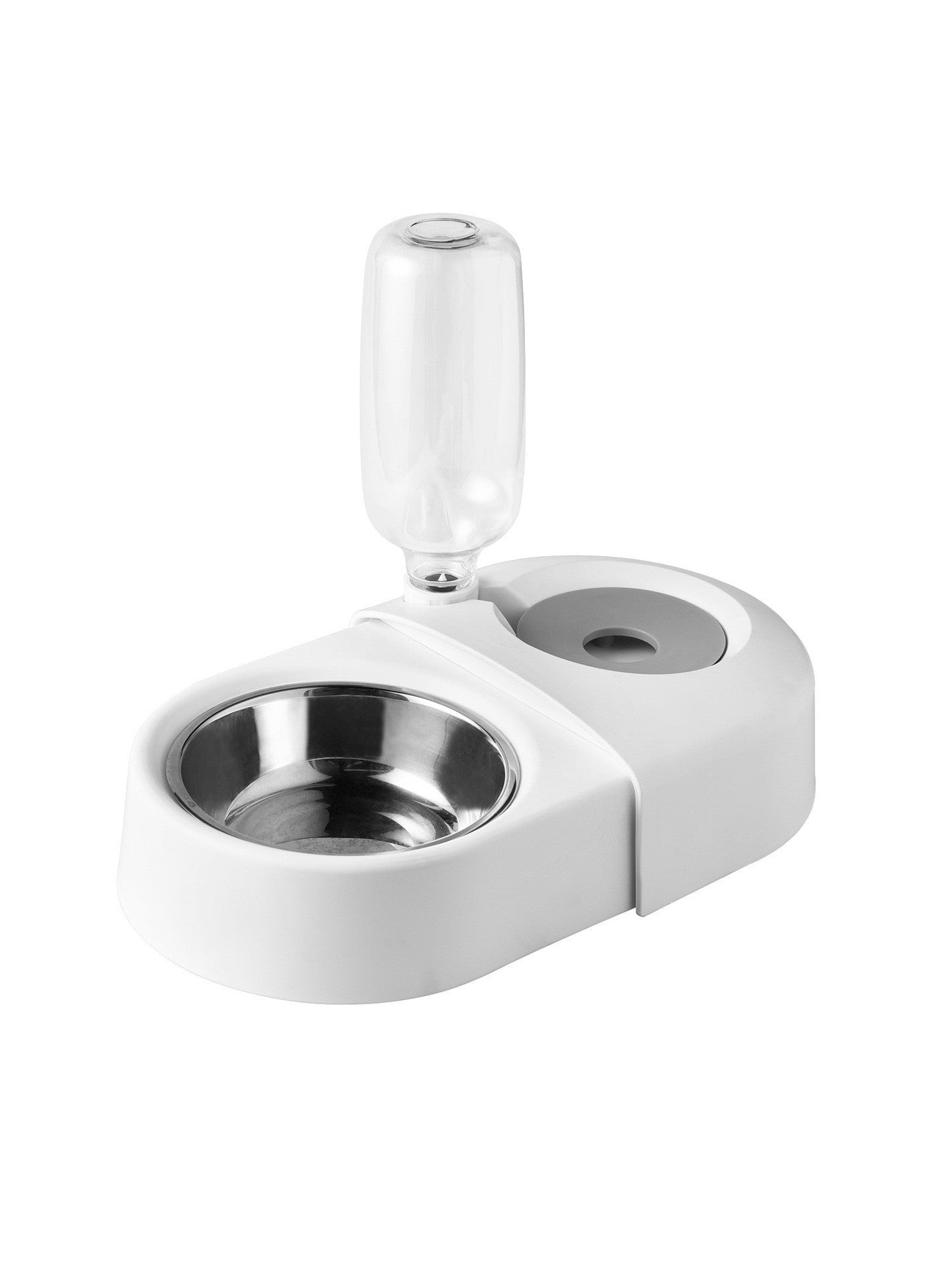 JMT-951690 Anti-Overturning Cat Food Bowl – Durable Plastic Design in White, Pink, and Blue