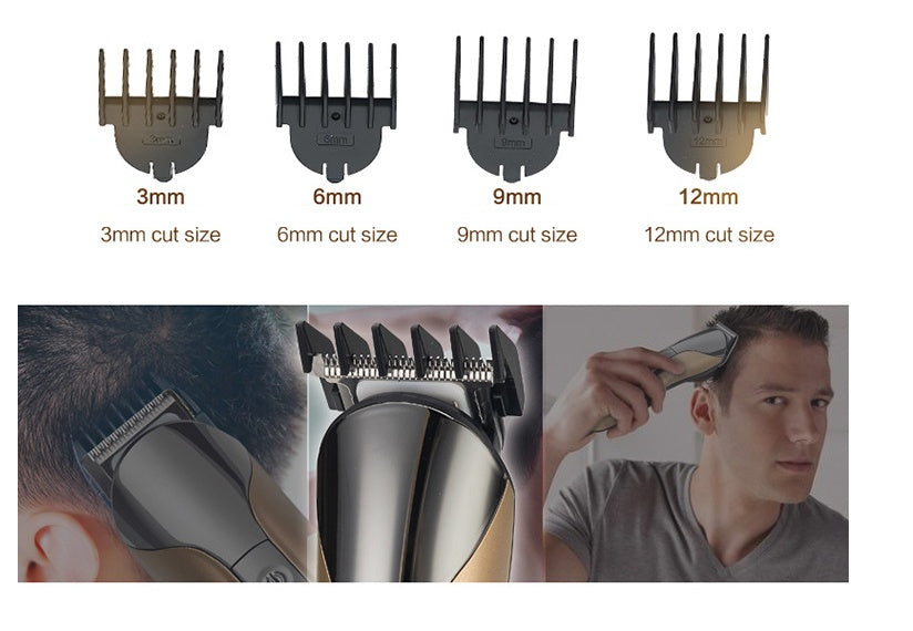 JMT-951754 Multifunctional Electric Hair Clipper with Adjustable Blades for Haircutting, Shaving, and Trimming