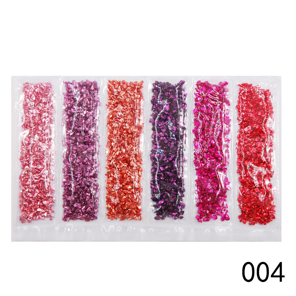 JMT-951818 Diamond Glass Fragments for Nail Art - Gold and Silver Broken Glass Sequins (26g, QCR10128)