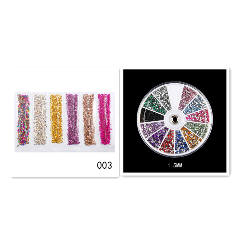 JMT-951818 Diamond Glass Fragments for Nail Art - Gold and Silver Broken Glass Sequins (26g, QCR10128)