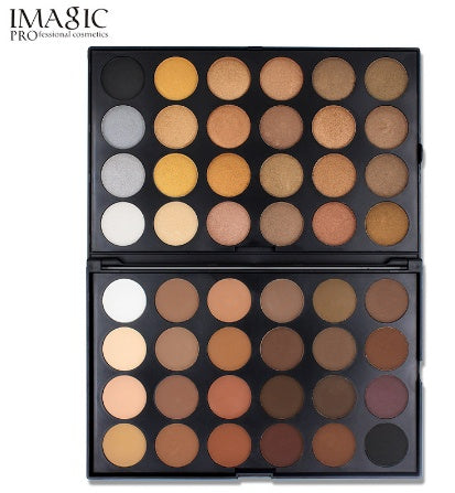 JMT-951946 48-Color Double Layer Eye Shadow Palette - Earth Tone Makeup Disc