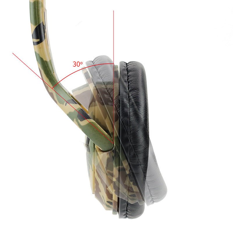 JMT-952010 Camouflage Gaming Headset with 50mm Stereo Sound and Noise-Cancelling Microphone