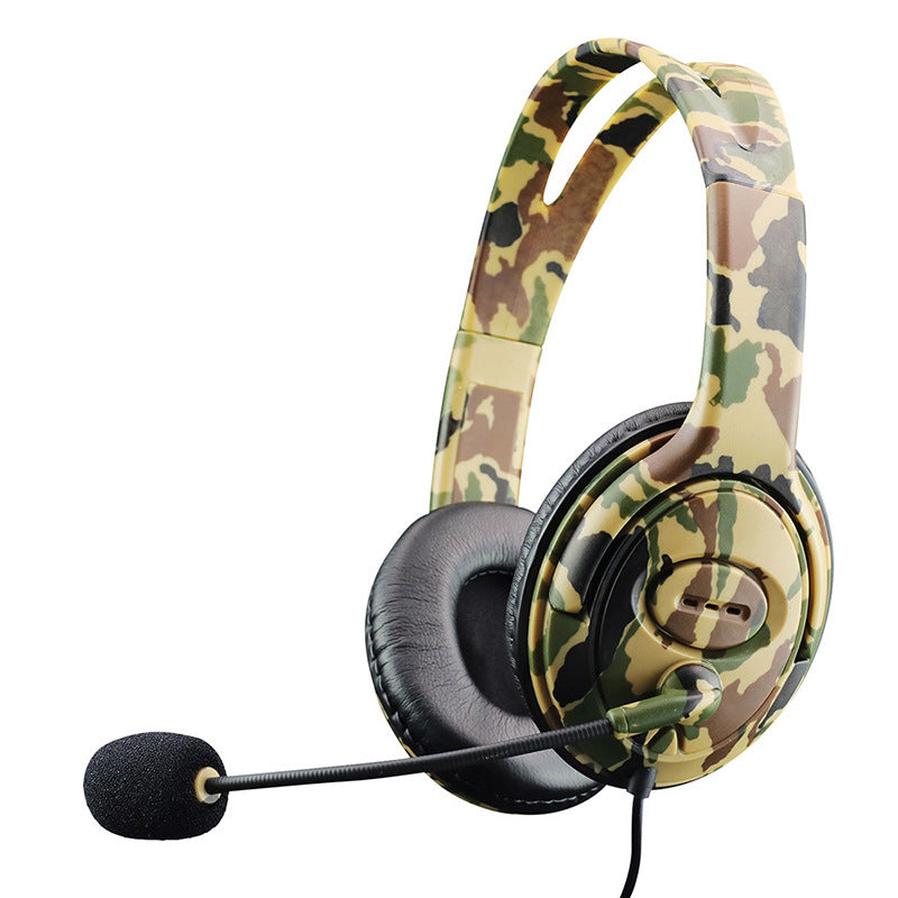 JMT-952010 Camouflage Gaming Headset with 50mm Stereo Sound and Noise-Cancelling Microphone