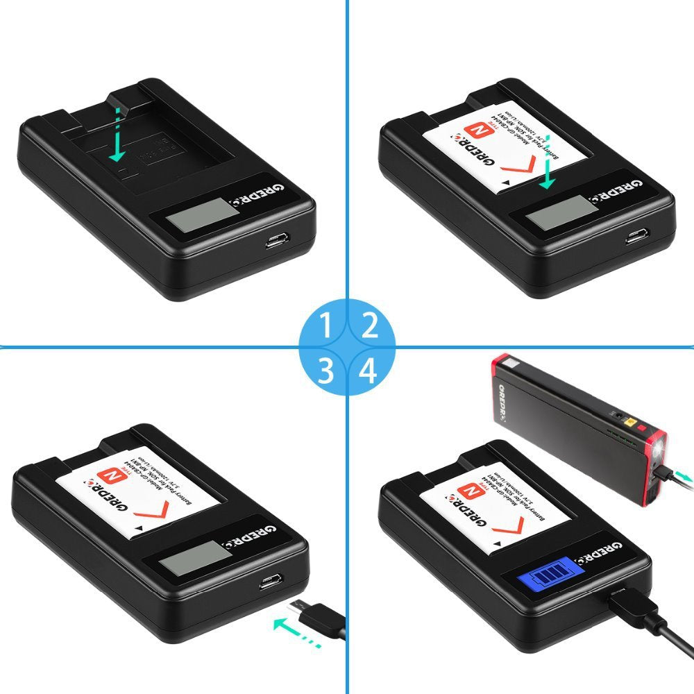 JMT-952842 Mini Charger for NP-BX1 Battery Compatible with Sony RX100 Series and DSC-HX99