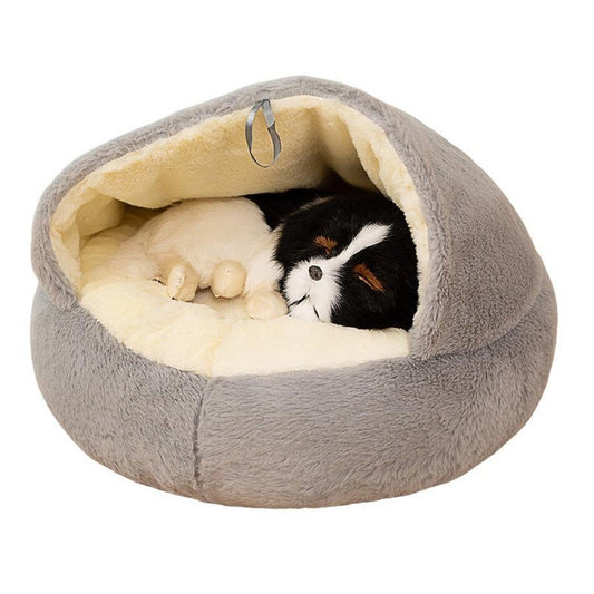 JMT-952970 All-Season Semi-Enclosed Cat and Dog Bed - Cozy Sleeping Nest for Pets