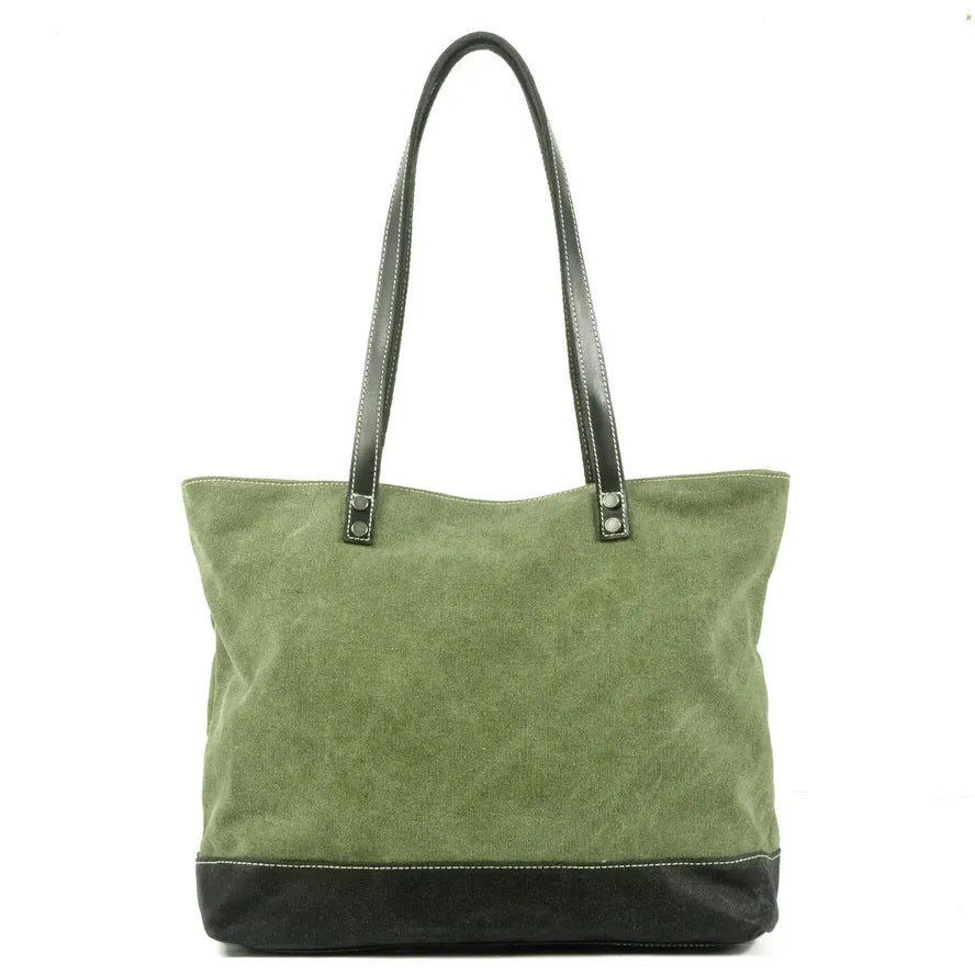 JMT-953354 Retro Fashion Canvas Large Shoulder Handbag with Eco-Friendly Materials