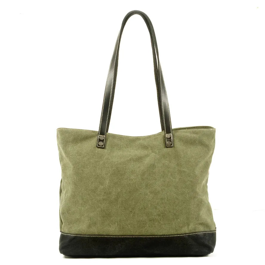 JMT-953354 Retro Fashion Canvas Large Shoulder Handbag with Eco-Friendly Materials
