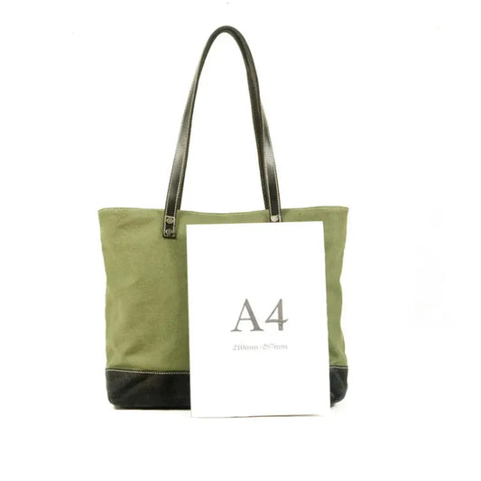 JMT-953354 Retro Fashion Canvas Large Shoulder Handbag with Eco-Friendly Materials