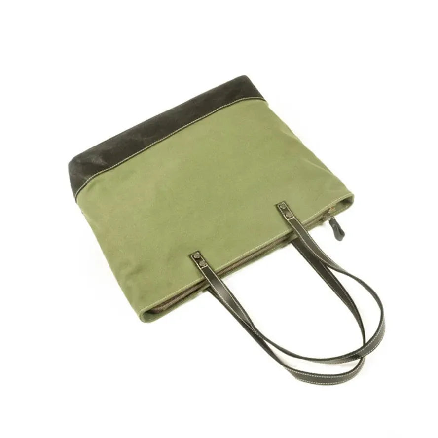 JMT-953354 Retro Fashion Canvas Large Shoulder Handbag with Eco-Friendly Materials