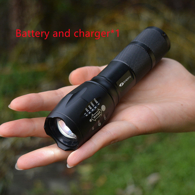 JMT-953738 High-Performance Aluminum Alloy LED Flashlight with 18650 Battery, Super Bright T6 Outdoor Light