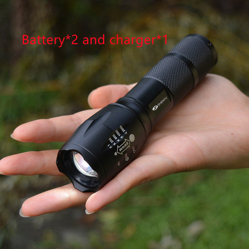 JMT-953738 High-Performance Aluminum Alloy LED Flashlight with 18650 Battery, Super Bright T6 Outdoor Light
