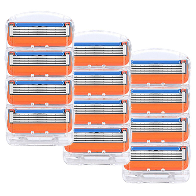 JMT-954058 Five-Layer Men's Manual Shaver with Transparent Orange Blade Box