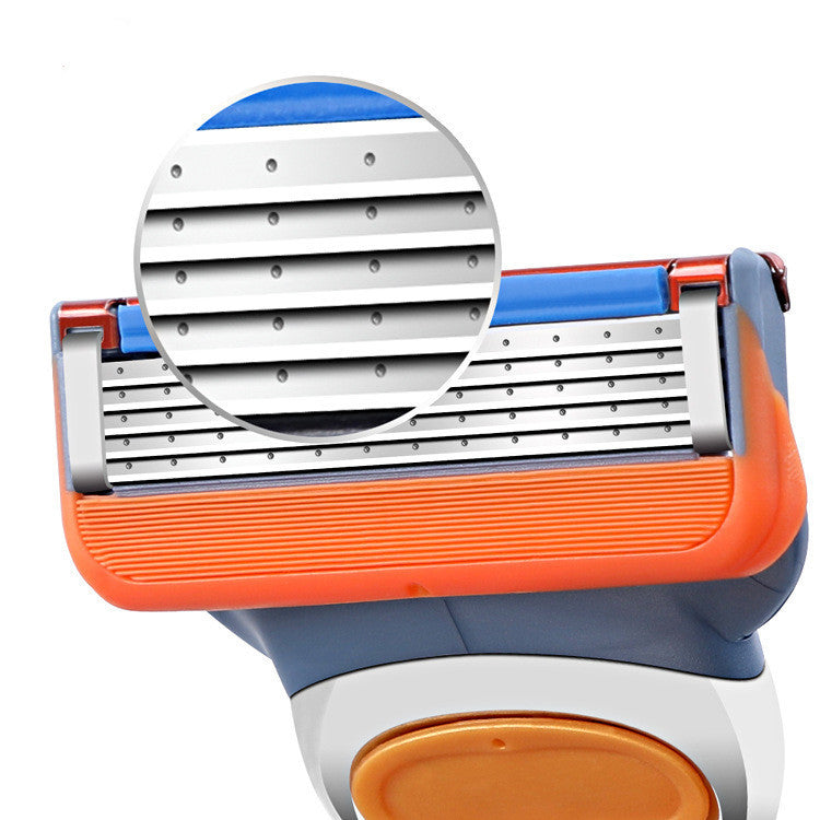 JMT-954058 Five-Layer Men's Manual Shaver with Transparent Orange Blade Box