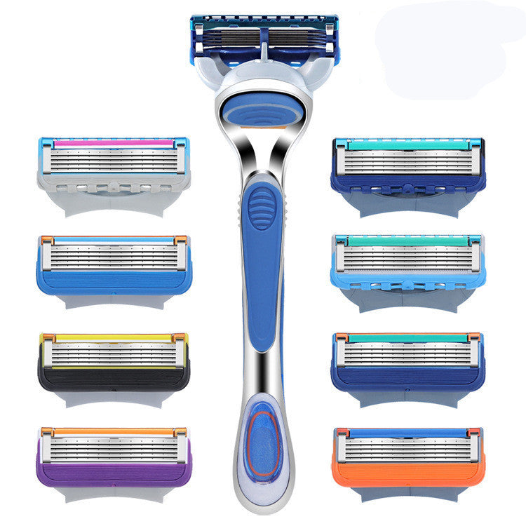 JMT-954058 Five-Layer Men's Manual Shaver with Transparent Orange Blade Box