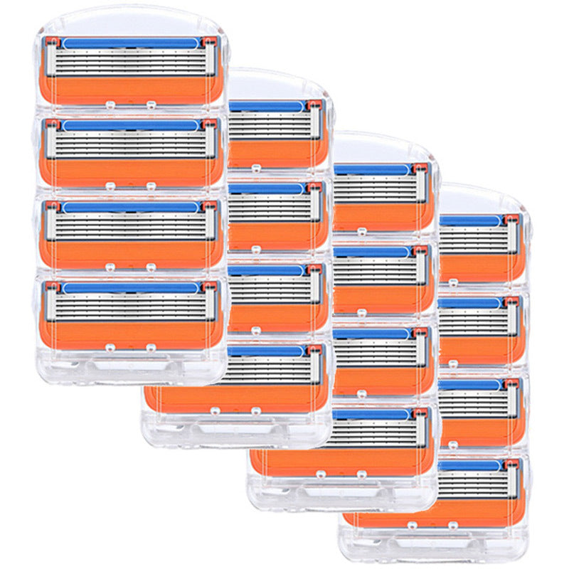 JMT-954058 Five-Layer Men's Manual Shaver with Transparent Orange Blade Box