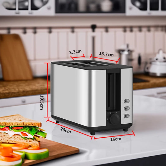 JMT-954634 Silver Electric Bread Toaster for Two Slices – Custom Logo Option Available