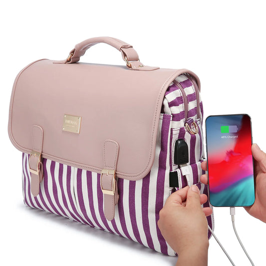 JMT-954634 Spacious 15.6 Inch Laptop Shoulder Bag for Women – Stylish Office Handbag and Large Satchel for Commuting