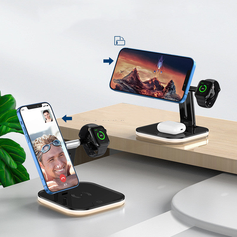JMT-954826 Three-in-One Wireless Charging Stand with Magnetic Fast Charging for Devices