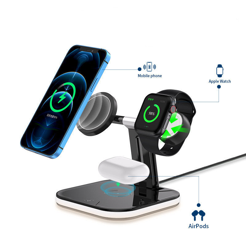 JMT-954826 Three-in-One Wireless Charging Stand with Magnetic Fast Charging for Devices