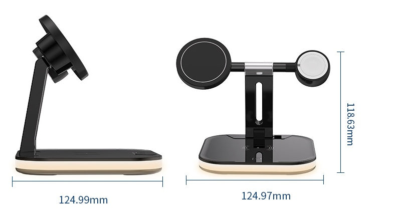 JMT-954826 Three-in-One Wireless Charging Stand with Magnetic Fast Charging for Devices