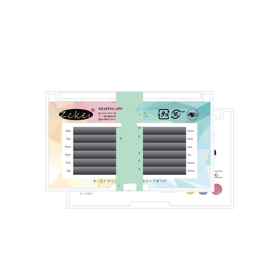 JMT-955082 Clover Blossom Grafting Eyelashes - Handmade Black and Caramel Fiber Extensions, Available in Multiple Lengths