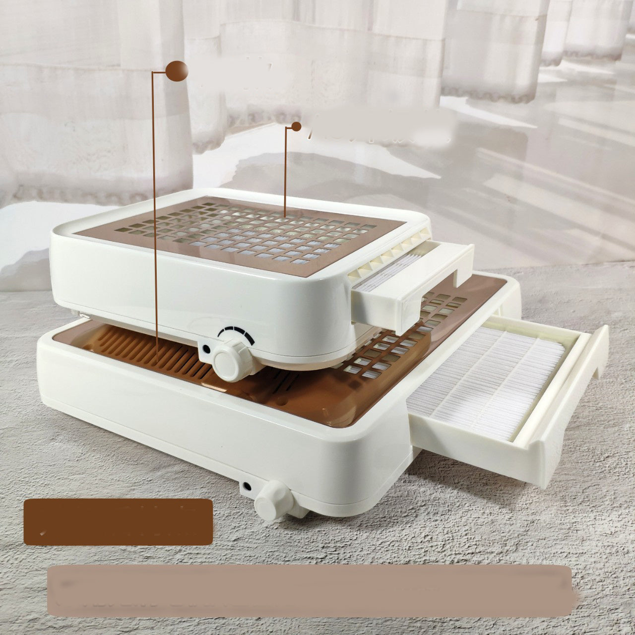 JMT-955274 Adjustable Speed Professional Electric Nail Vacuum Cleaner in Rose Gold or Metallic Silver