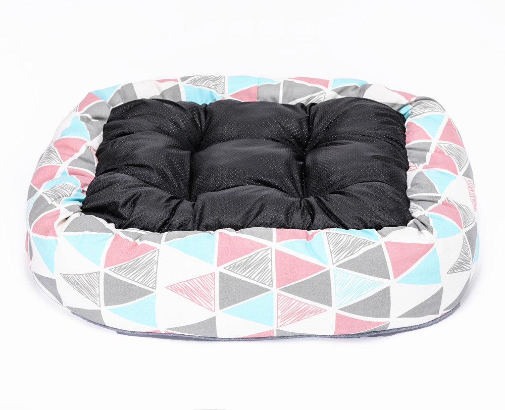 JMT-955274 Cozy Soft Doghouse with Breathable Knitted Wool Lining and Eco-Friendly Cotton Exterior