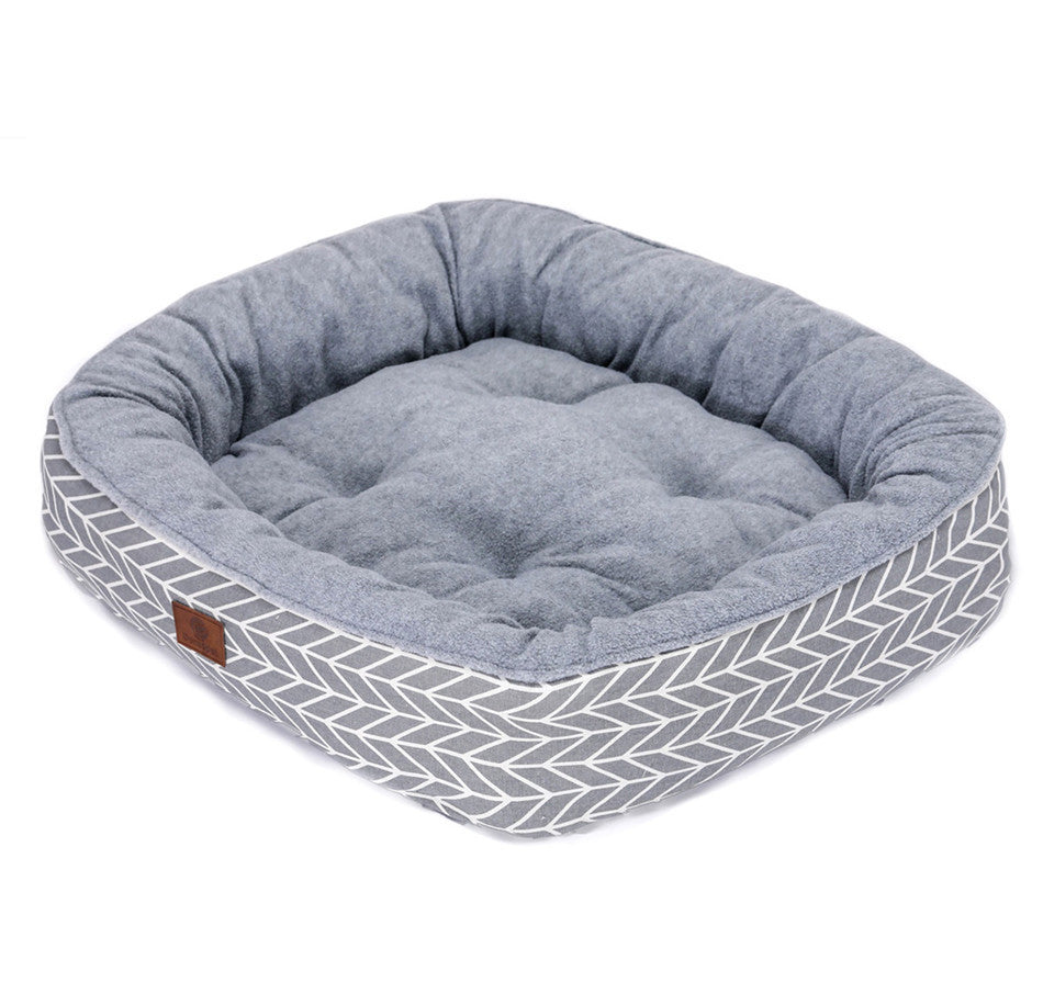 JMT-955274 Cozy Soft Doghouse with Breathable Knitted Wool Lining and Eco-Friendly Cotton Exterior