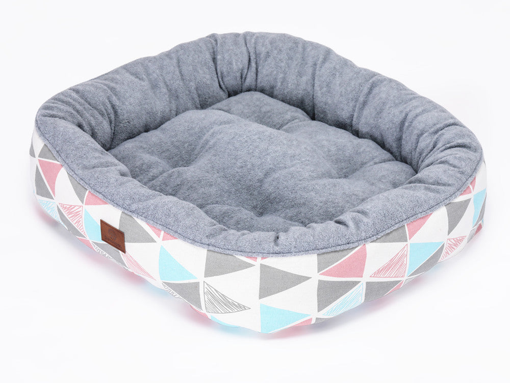 JMT-955274 Cozy Soft Doghouse with Breathable Knitted Wool Lining and Eco-Friendly Cotton Exterior