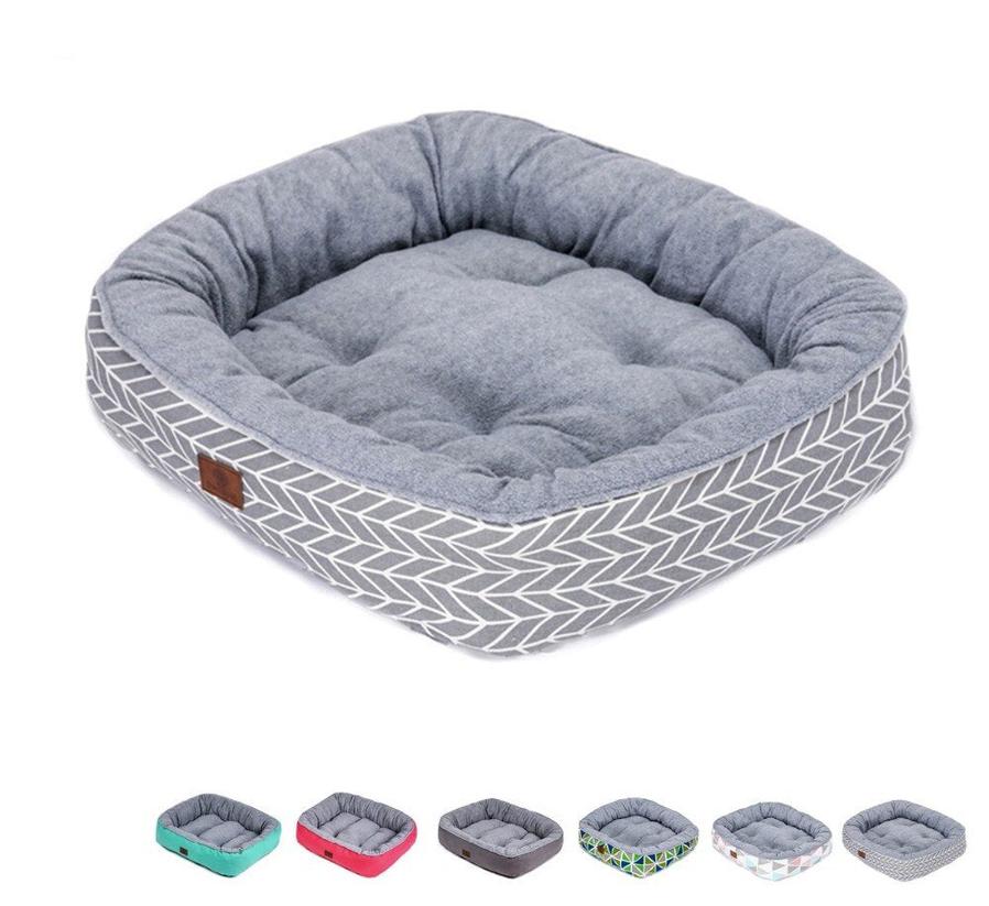 JMT-955274 Cozy Soft Doghouse with Breathable Knitted Wool Lining and Eco-Friendly Cotton Exterior