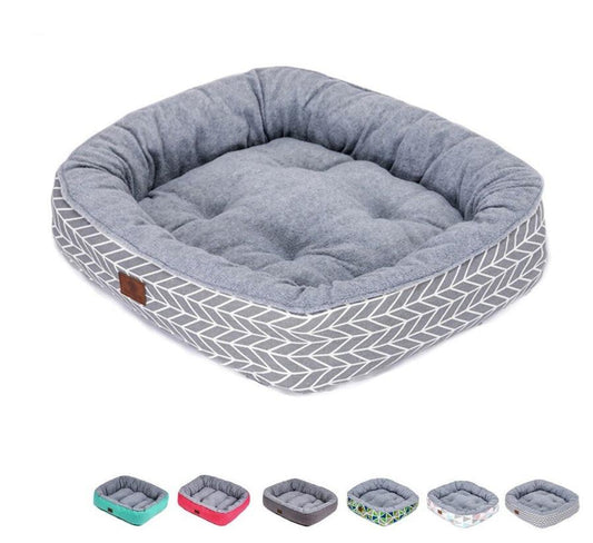 JMT-955274 Cozy Soft Doghouse with Breathable Knitted Wool Lining and Eco-Friendly Cotton Exterior