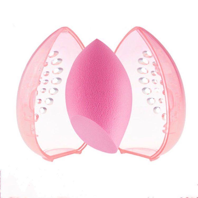 JMT-955402 Transparent Dry Powder Puff Storage Box - Lightweight PP Plastic, 55x75mm