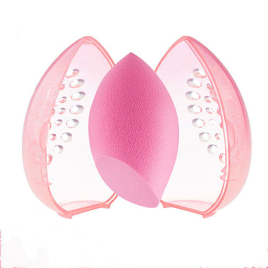 JMT-955402 Transparent Dry Powder Puff Storage Box - Lightweight PP Plastic, 55x75mm
