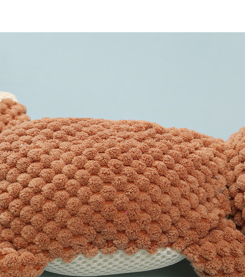 JMT-956106 Small Dog Molar Toy for Puppies – Plush and Cotton Rope with Sounds – Available in Green Rhino, Gray Elephant, Brown Monkey