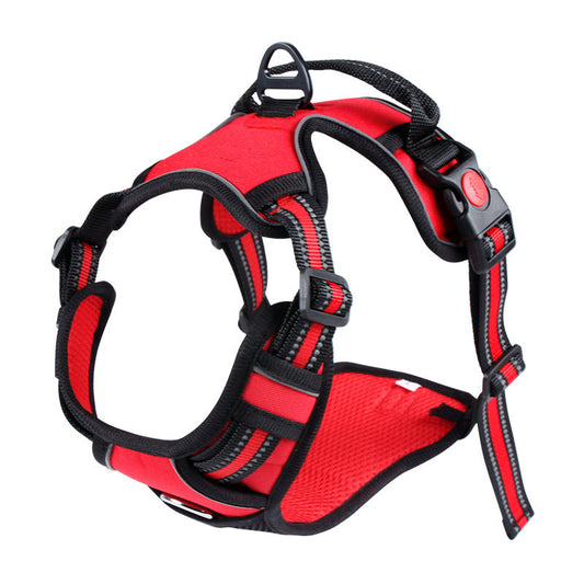 JMT-956298 Adjustable Anti-Reflective Oxford Cloth Chest Strap for Large Dogs with Traction Leash