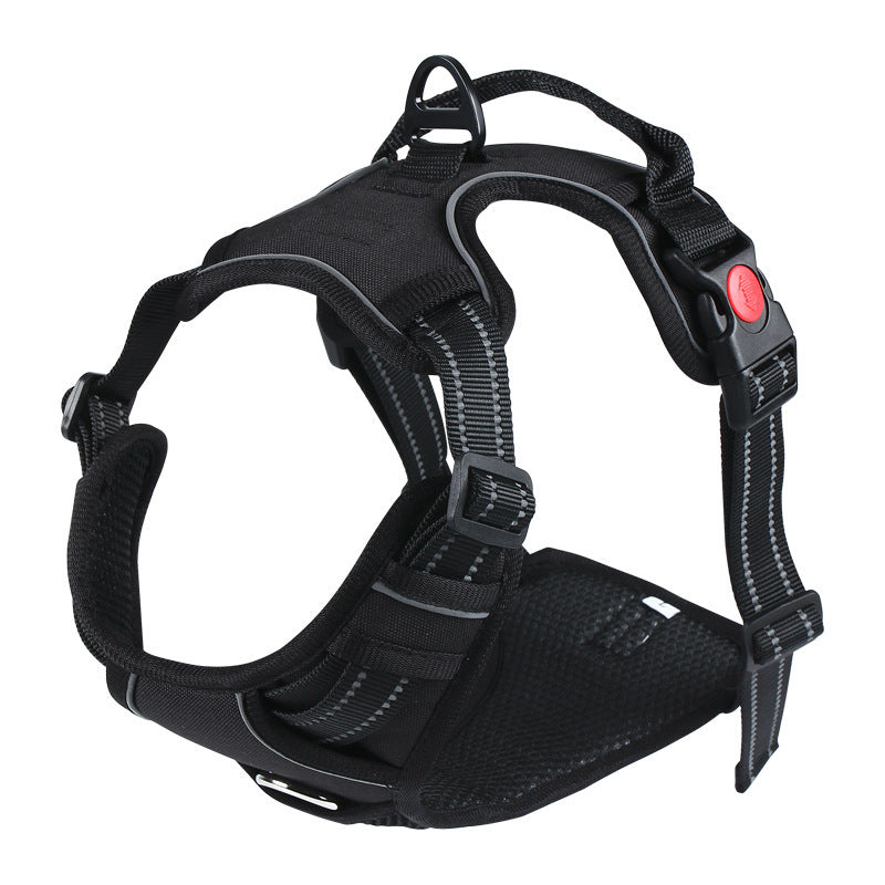 JMT-956298 Adjustable Anti-Reflective Oxford Cloth Chest Strap for Large Dogs with Traction Leash