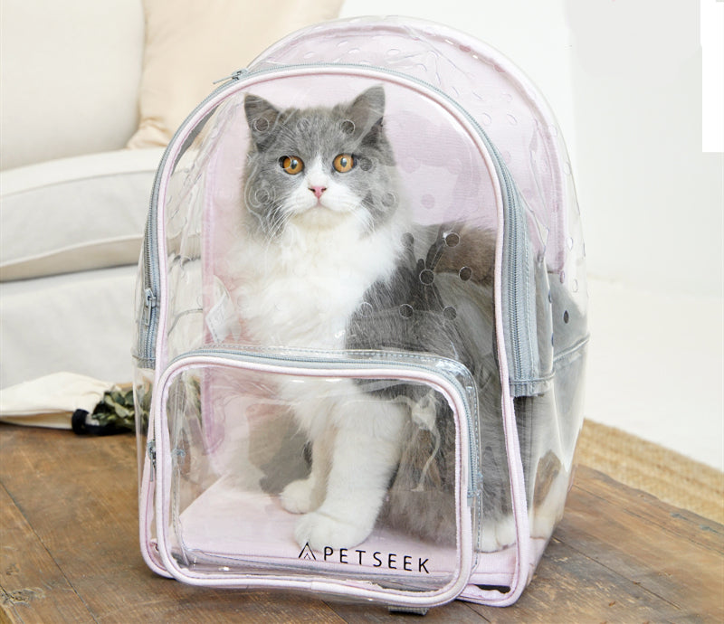 JMT-956362 Transparent Portable Cat Carrier Backpack for Outdoor Walks