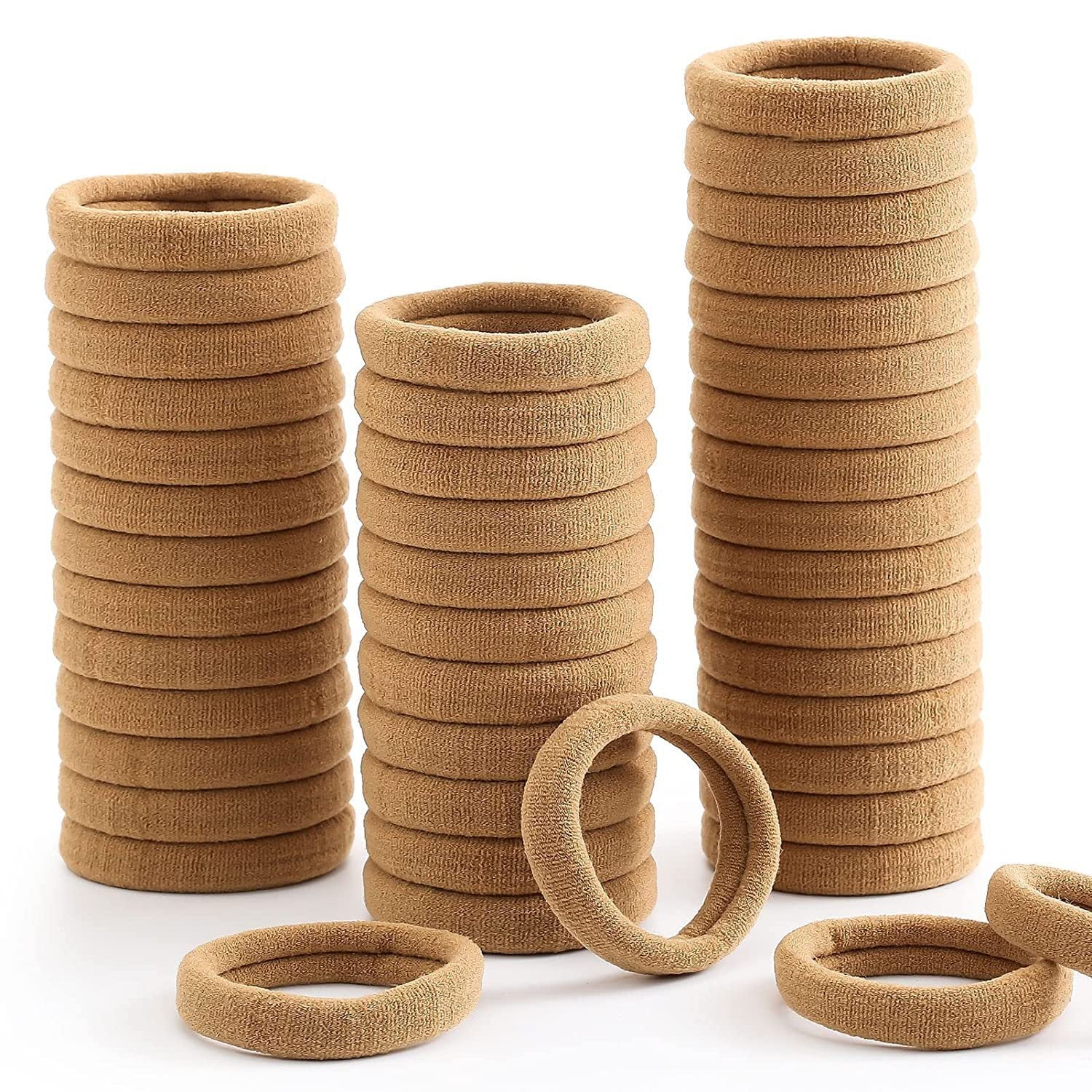 JMT-956490 Soft High Elastic Seamless Hair Rings - 100 Pack in Various Colors
