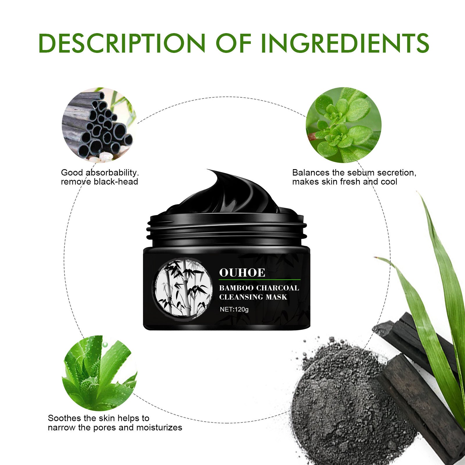JMT-956554 Cleansing Peeling Mask for Blackhead Removal and Pore Shrinking, 60g